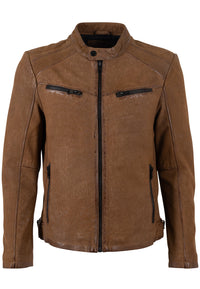 Bikerjacke 1201-0780 dark camel