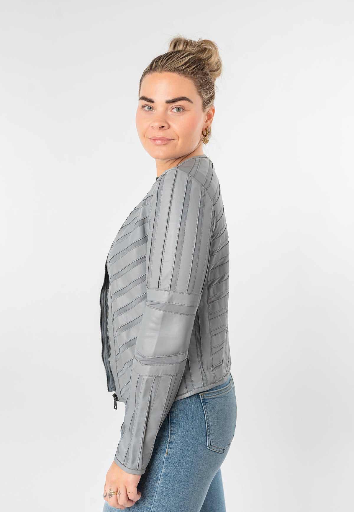 Lederjacke 1101-0728 ice blue