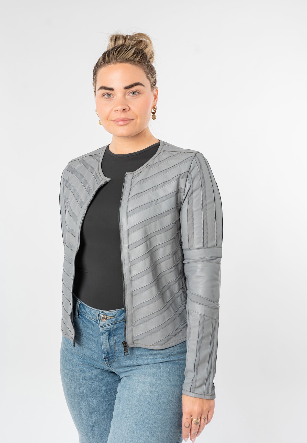 Lederjacke 1101-0728 ice blue