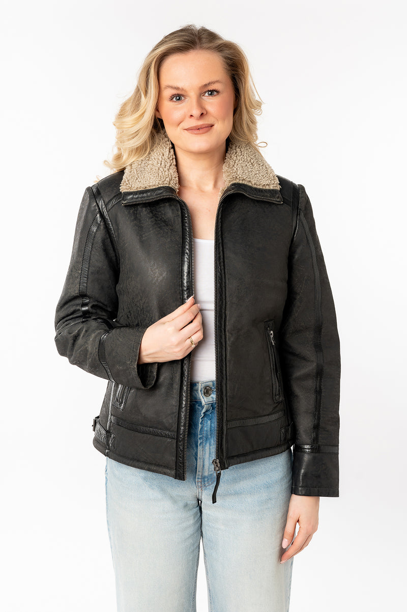 Lederjacke 1101-0750 anthracite