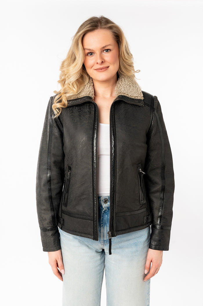 Lederjacke 1101-0750 anthracite