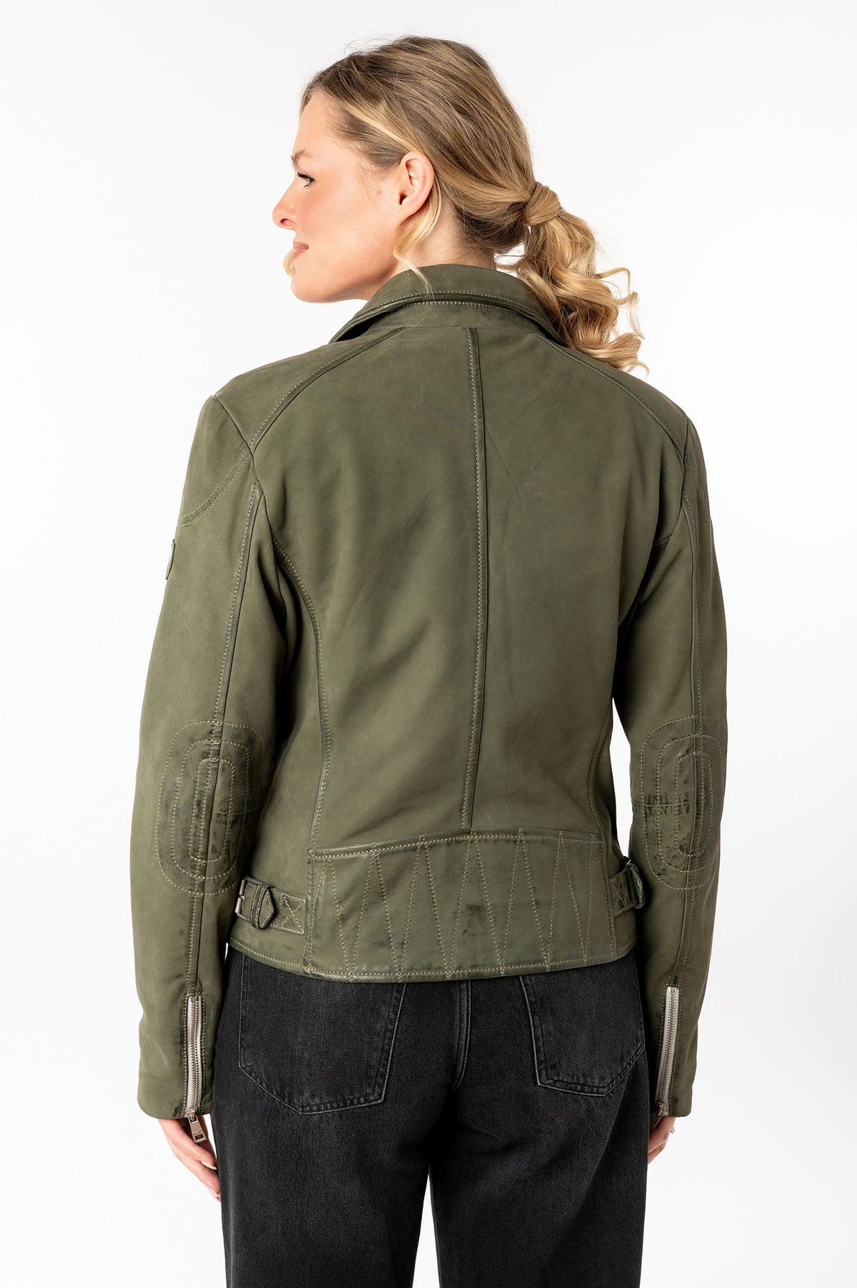 Lederjacke 1101-0753 olive