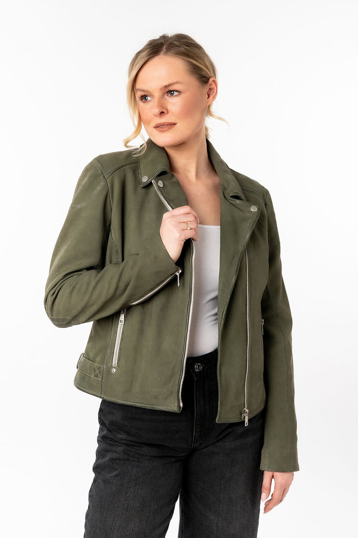 Lederjacke 1101-0753 olive