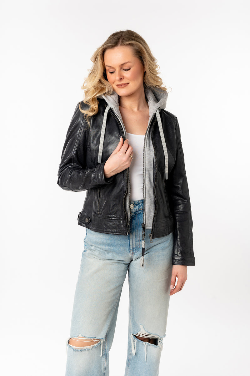 Lederjacke 1101-0779 dark blue