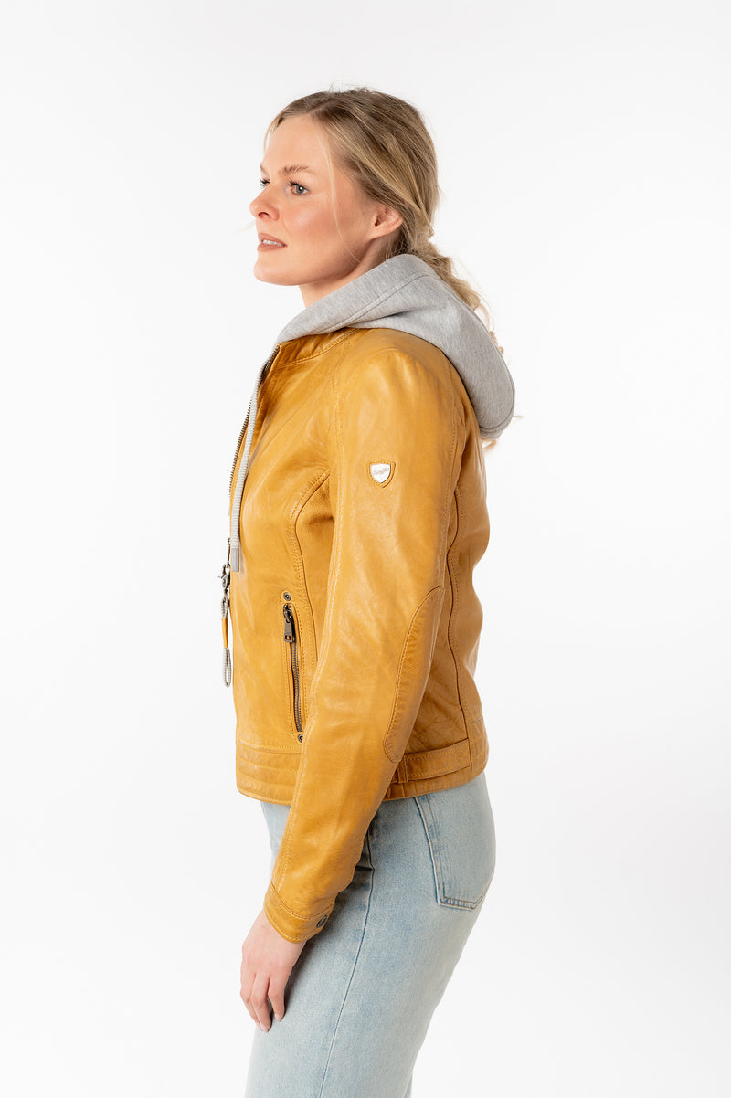 Lederjacke 1101-0779 dark yellow