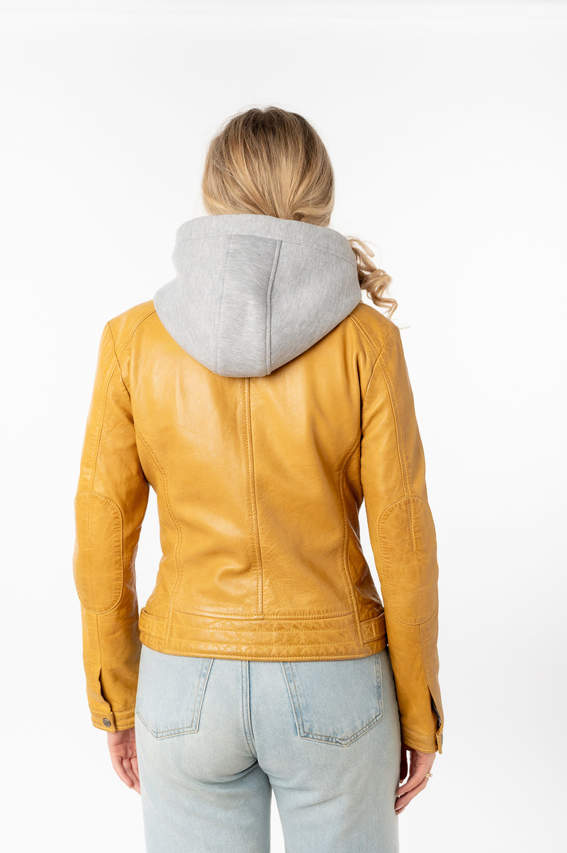 Lederjacke 1101-0779 dark yellow