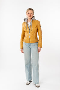 Lederjacke 1101-0779 dark yellow