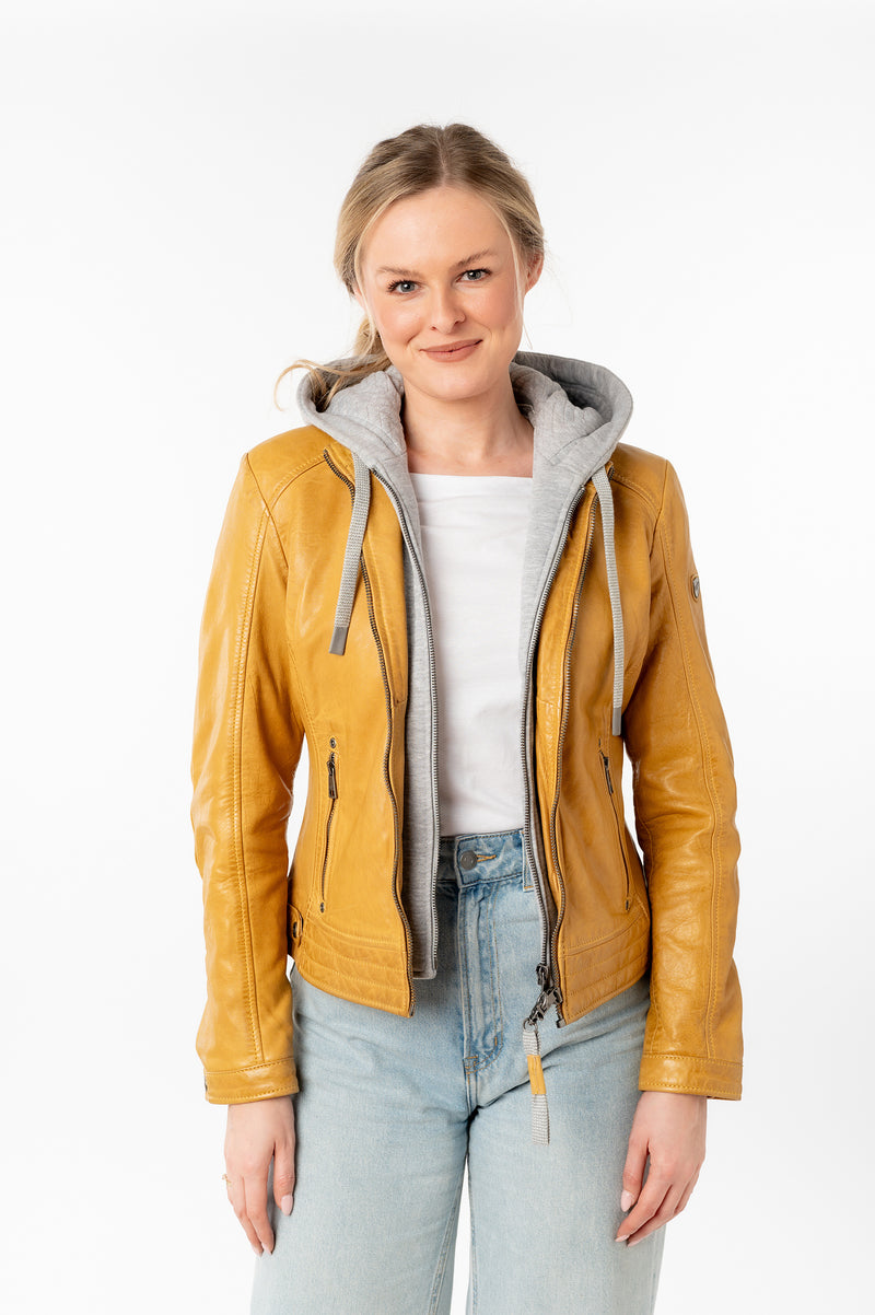Lederjacke 1101-0779 dark yellow