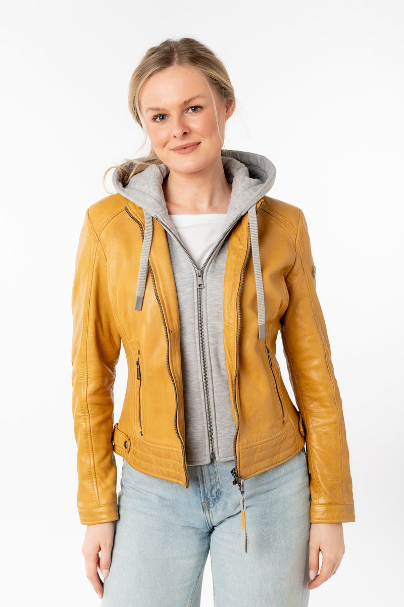 Lederjacke 1101-0779 dark yellow