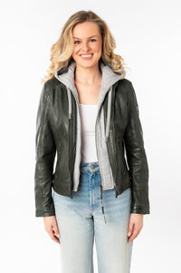 Lederjacke 1101-0779 olive