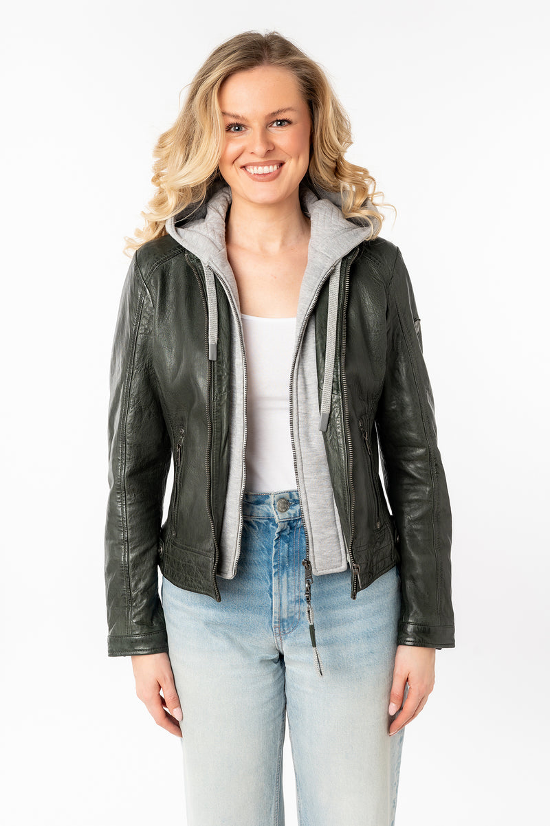 Lederjacke 1101-0779 olive