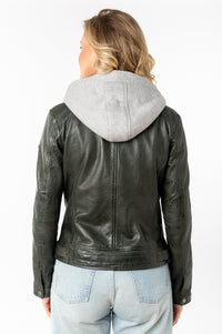 Lederjacke 1101-0779 olive