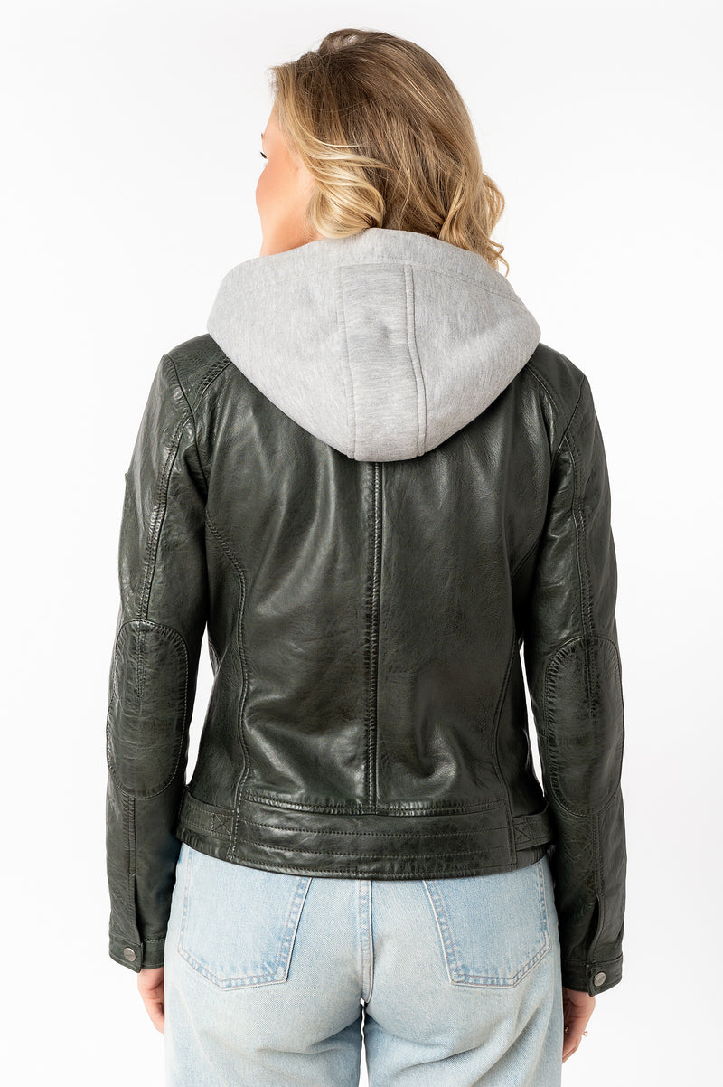 Lederjacke 1101-0779 olive