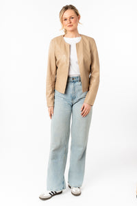 Lederjacke 1101-0780 light beige