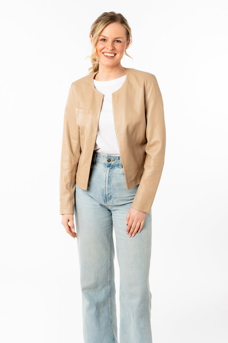 Lederjacke 1101-0780 light beige