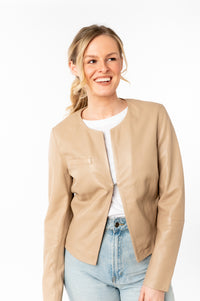 Lederjacke 1101-0780 light beige