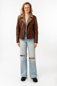 Lederjacke 1101-0784 dark cognac