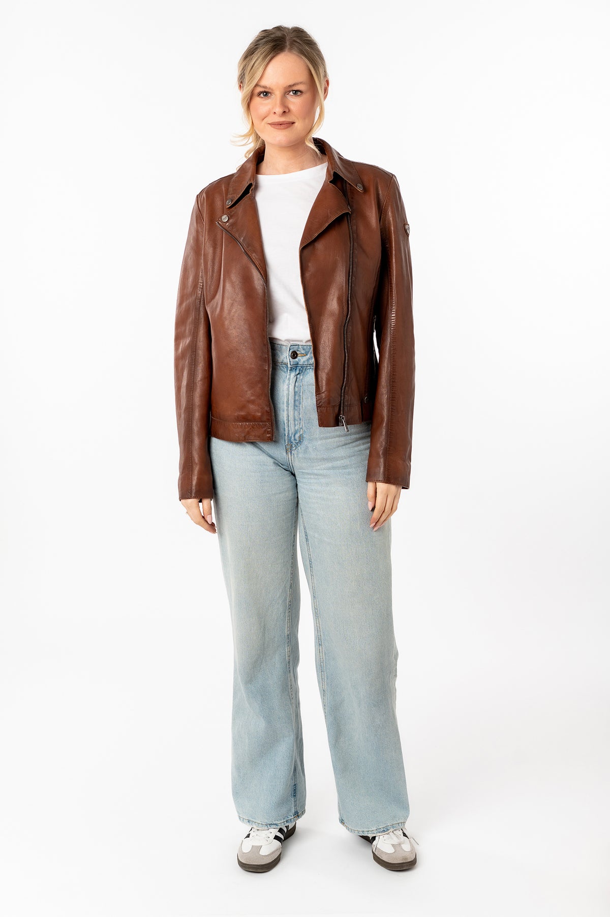 Bikerjacke 1101-0786 dark cognac