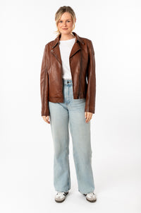 Bikerjacke 1101-0786 dark cognac