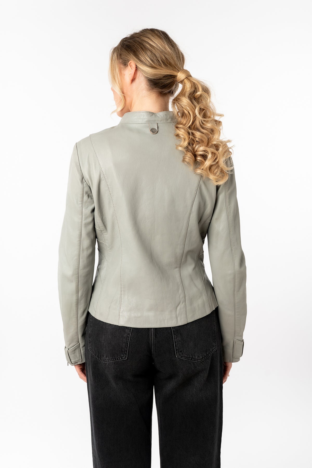Lederjacke 1101-0801 silver grey