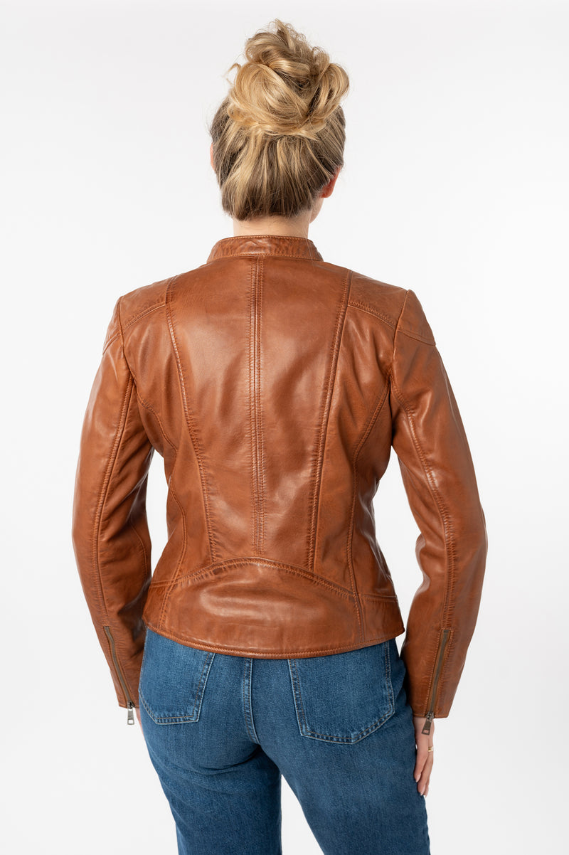 Lederjacke 1101-0836 cognac