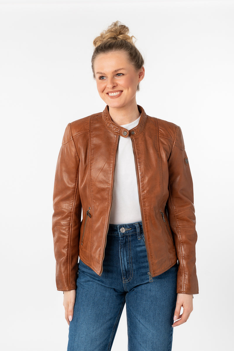 Lederjacke 1101-0836 cognac