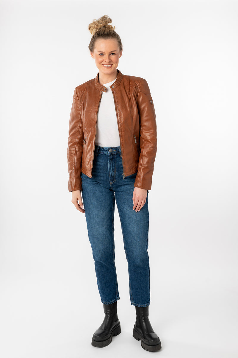 Lederjacke 1101-0836 cognac