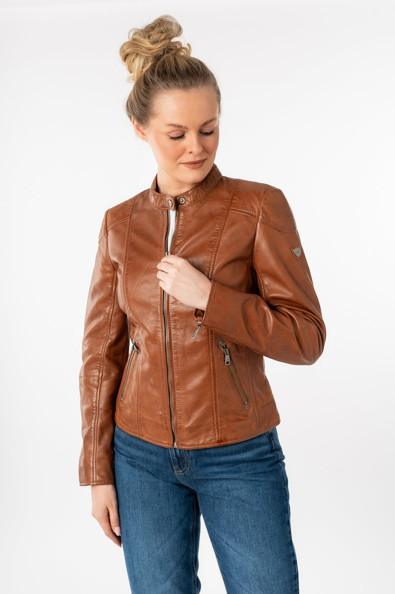 Lederjacke 1101-0836 cognac