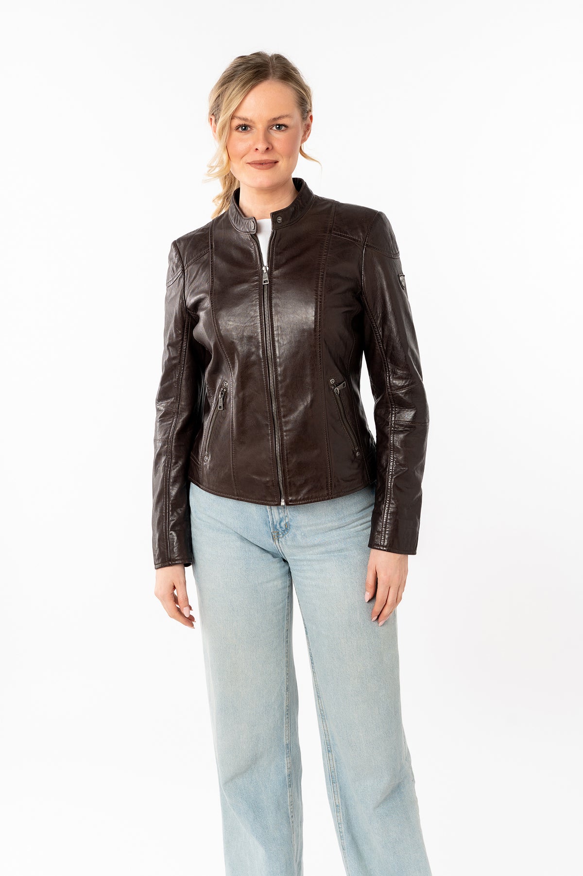 Lederjacke 1101-0836 dark brown 