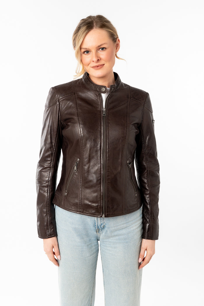 Lederjacke 1101-0836 dark brown 