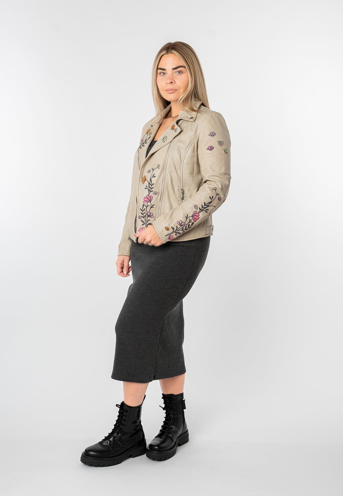 Lederjacke 1101-0881 chalk