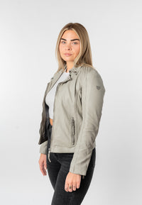 Bikerjacke 1101-0888 silver grey