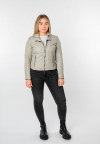 Bikerjacke 1101-0888 silver grey