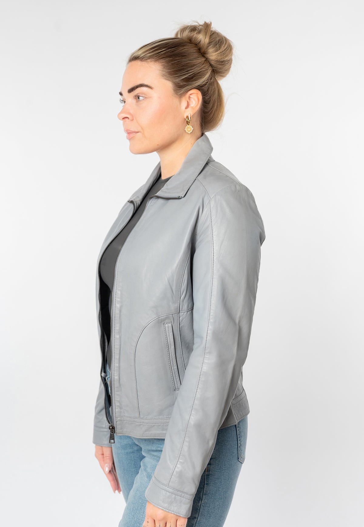 Lederjacke 1101-0892 ice blue