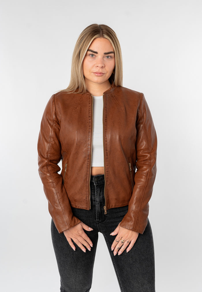 Lederjacke 1101-0893 cognac