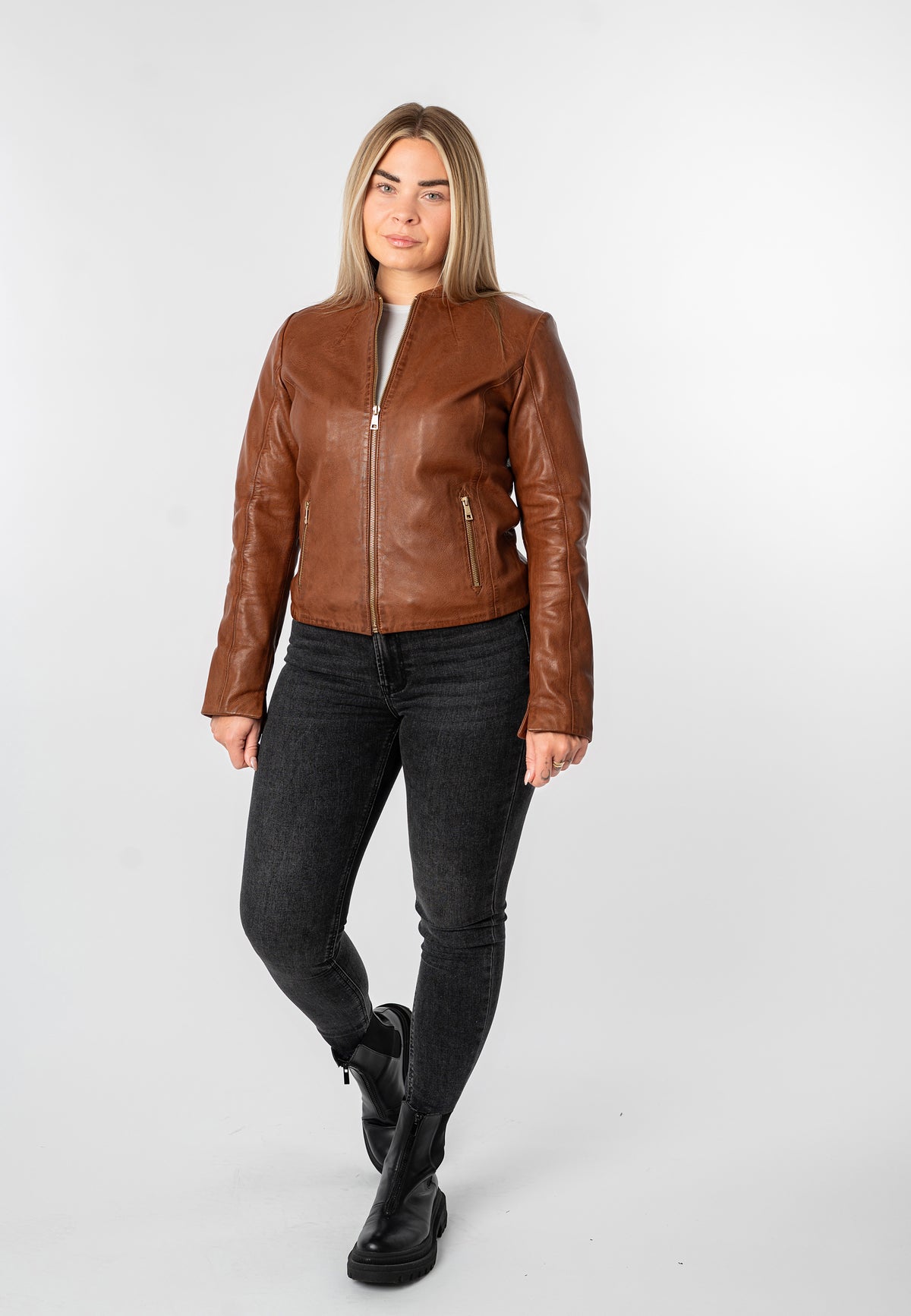 Lederjacke 1101-0893 cognac