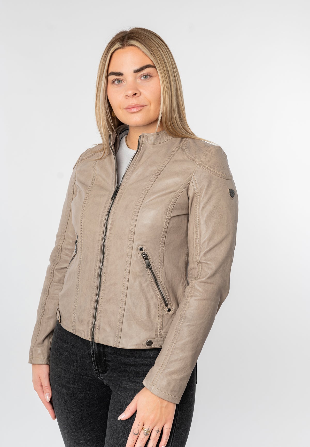 Lederjacke 1101-0894 cream