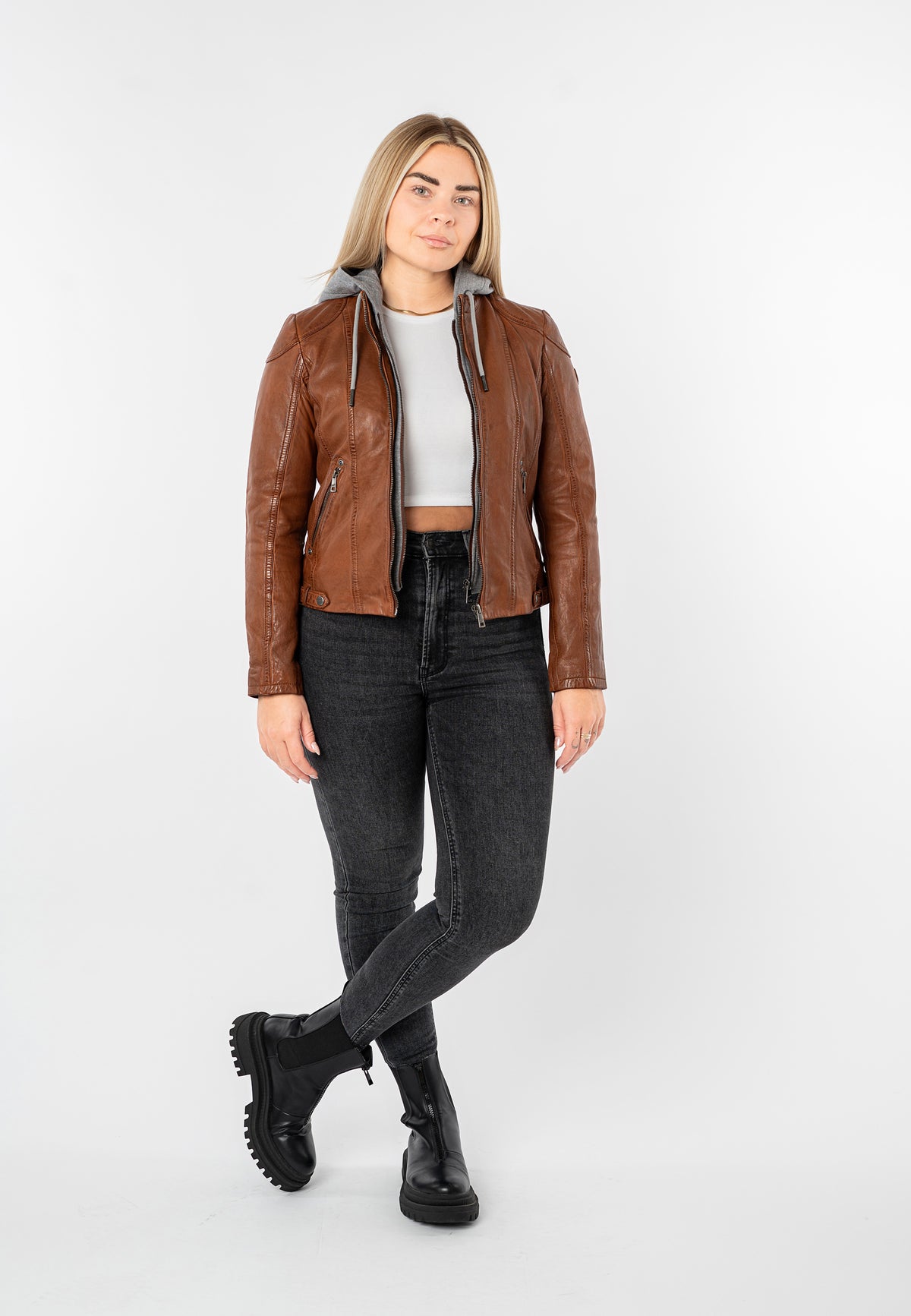 Lederjacke 1101-0894 cognac