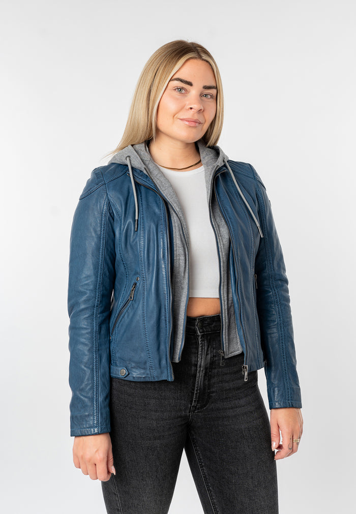 Lederjacke 1101-0894 blue