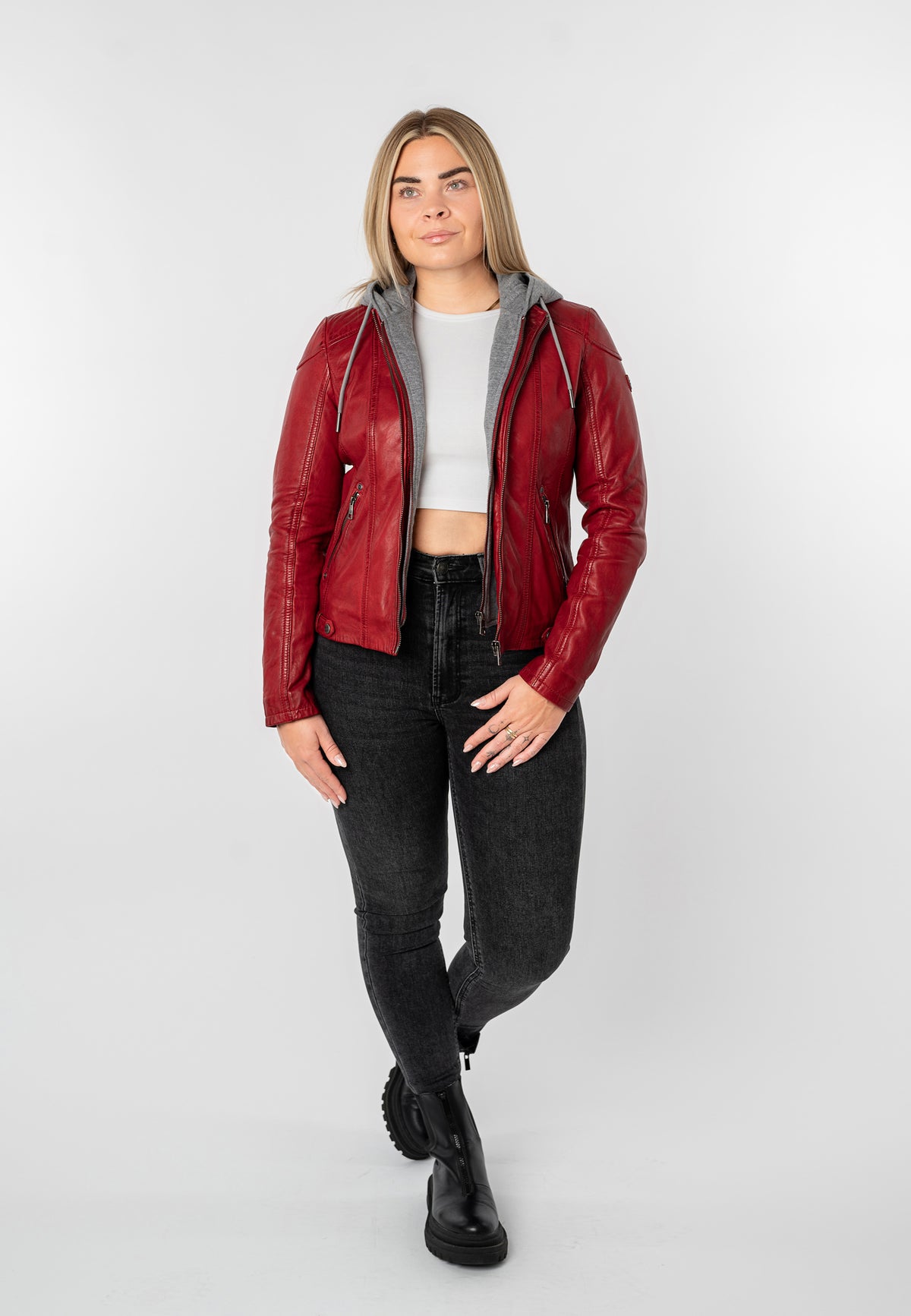 Lederjacke 1101-0894 red