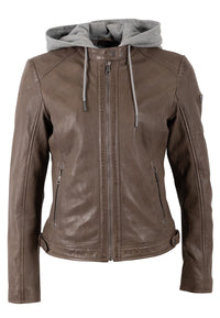 Lederjacke 1101-0895 light taupe