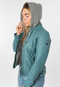 Lederjacke 1101-0895 light turquoise