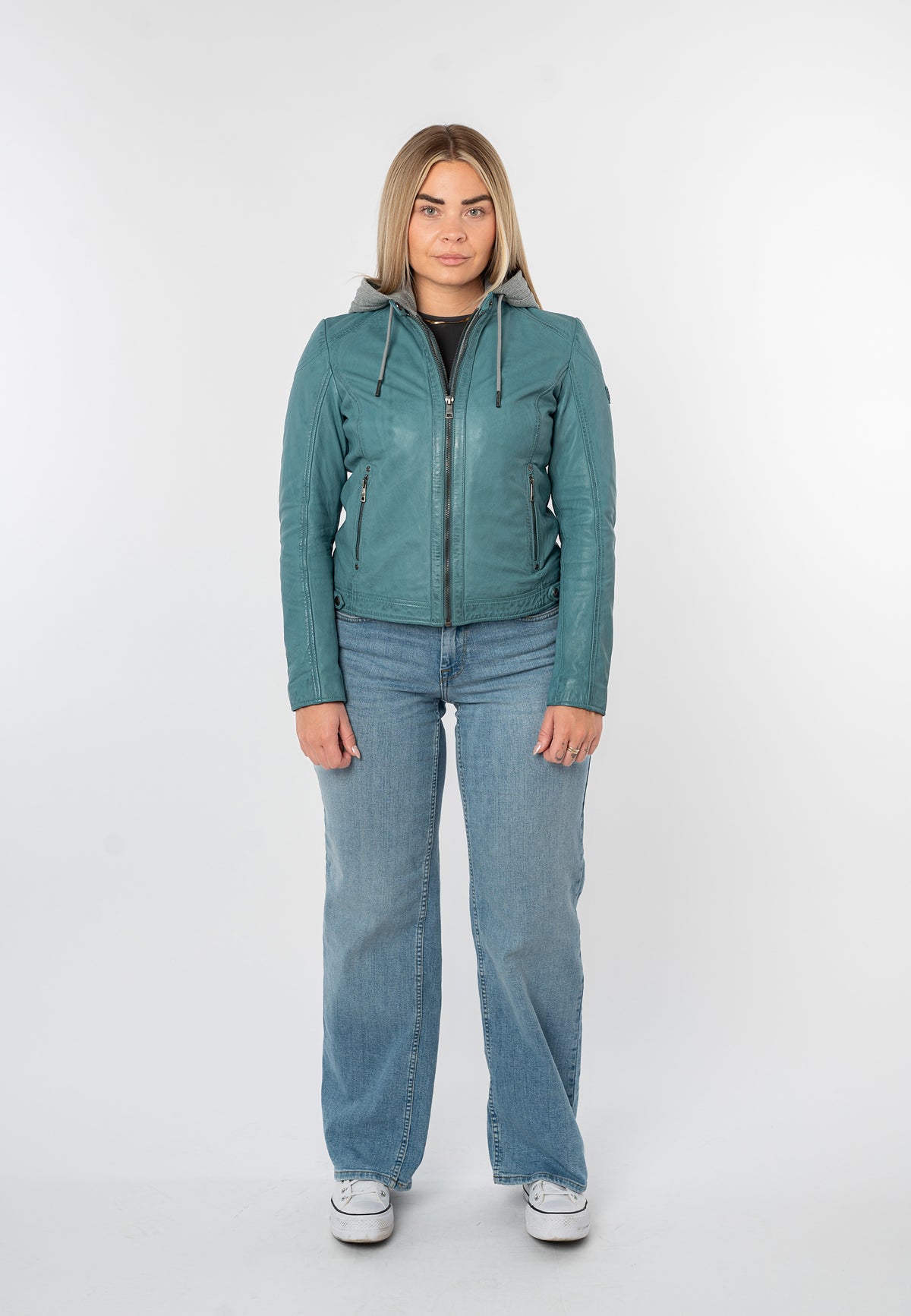 Lederjacke 1101-0895 light turquoise