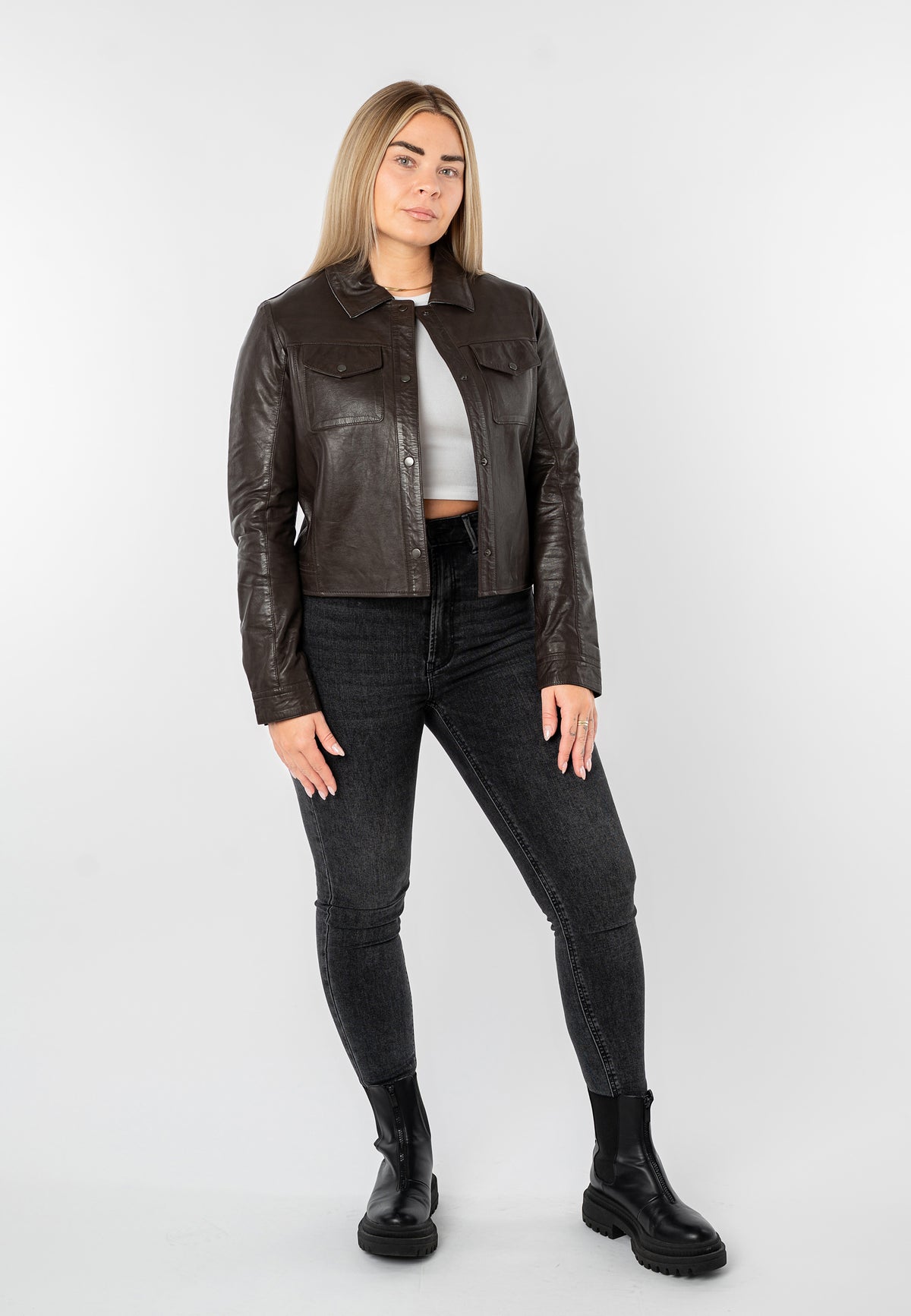 Lederjacke 1101-0896 brown