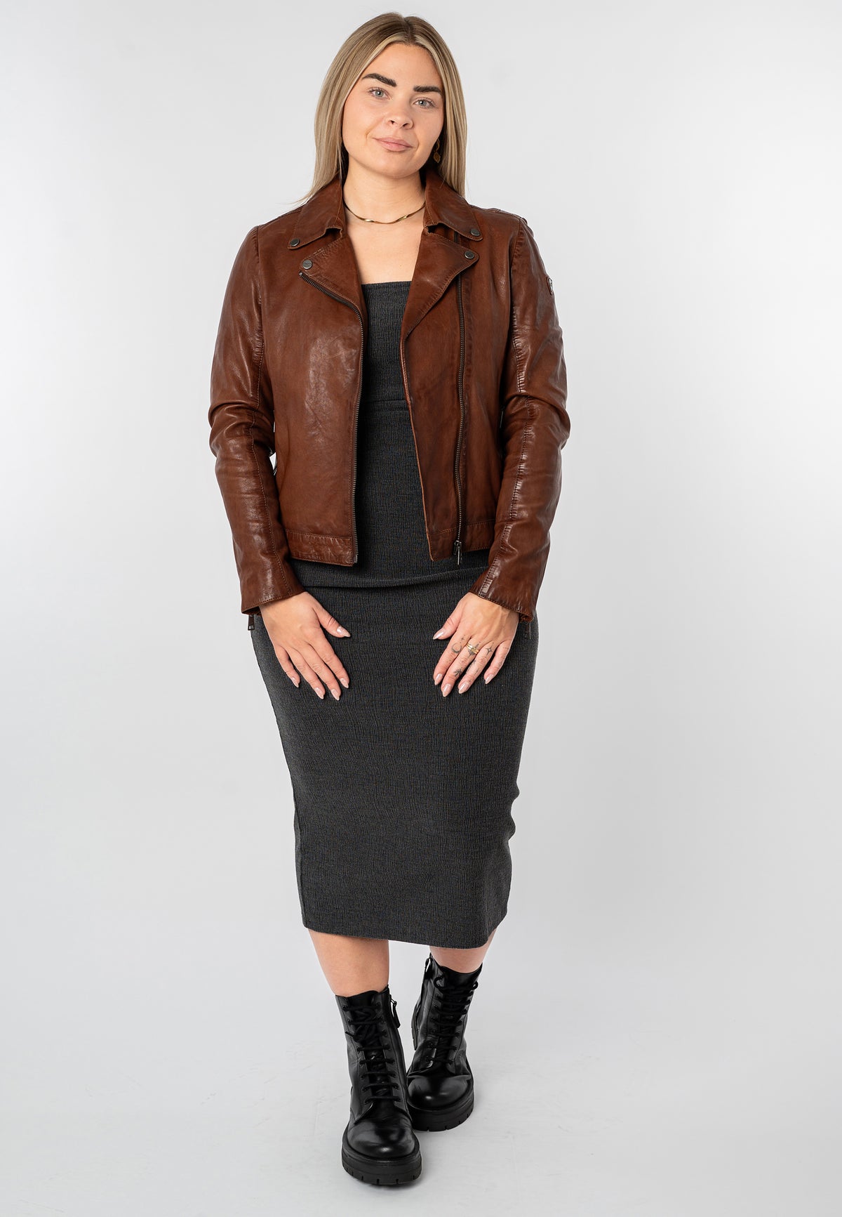 Lederjacke 1101-0897 cognac