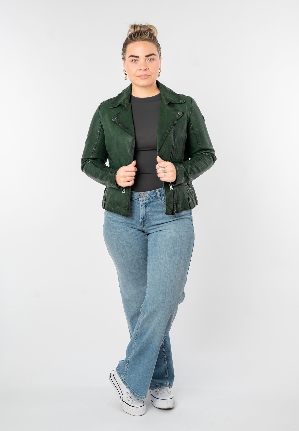Lederjacke 1101-0897 green