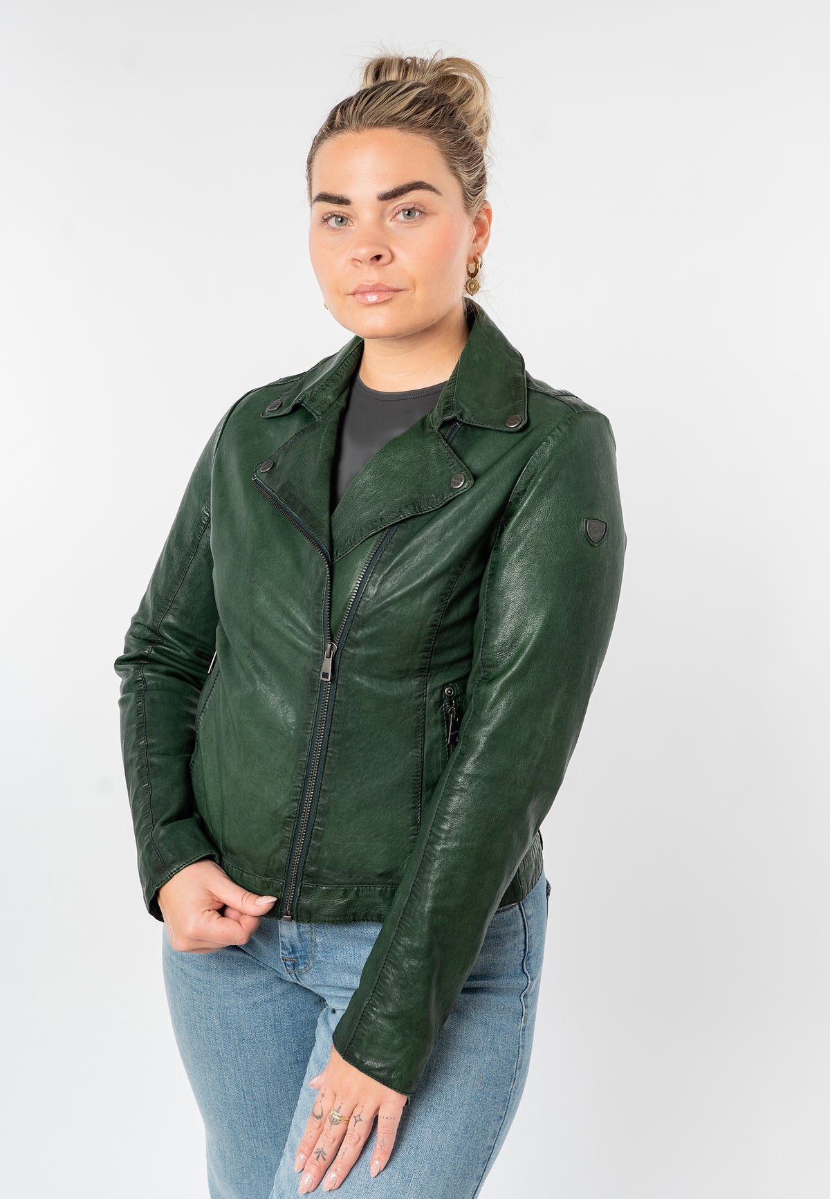 Lederjacke 1101-0897 green