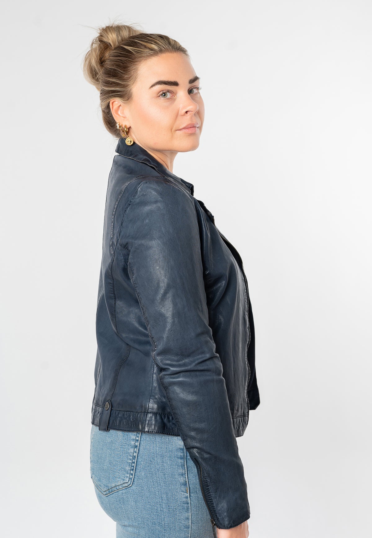 Lederjacke 1101-0897 blue