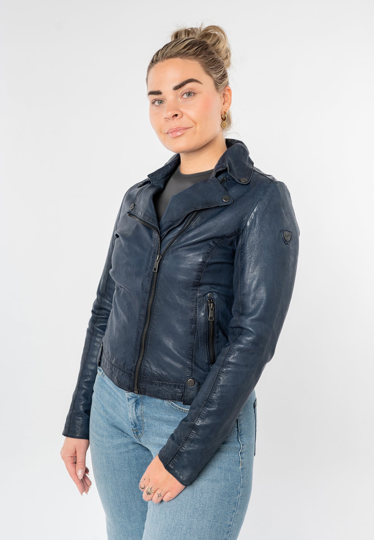 Lederjacke 1101-0897 blue