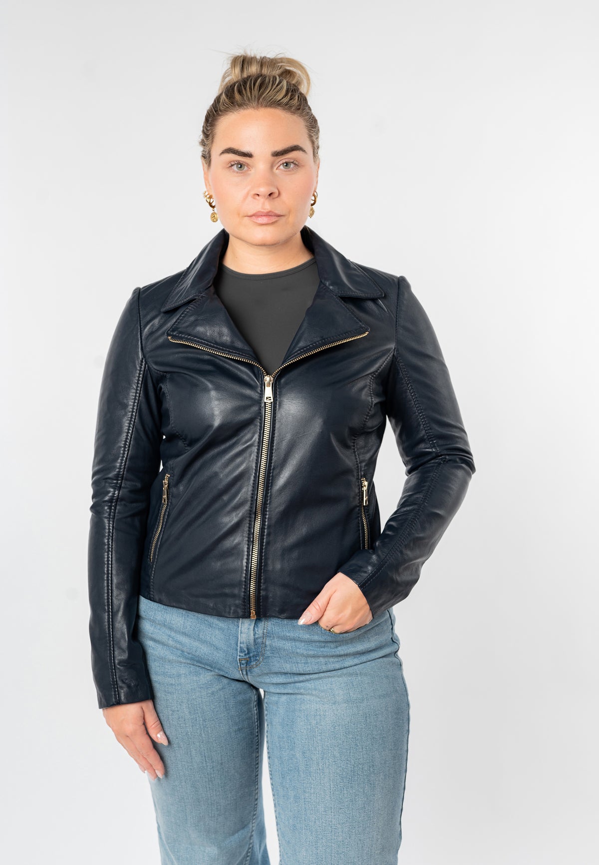 Lederjacke 1101-0902 navy